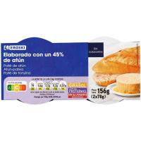 Paté de atún EROSKI, pack 2x78 g Paté de atún EROSKI, pack 2x78 g