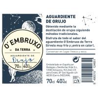 Orujo blanco O'EMBRUXO DA TERRA, botella 70 cl