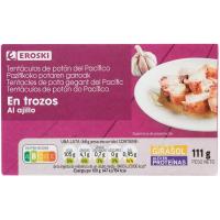 Tentáculo de potón al ajillo EROSKI, lata 111 g