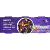 Trozos de potón en su tinta EROSKI, pack 3x78 g