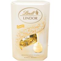 Bombones de chocolate blanco LINDT CORNET LINDOR, caja 200 g