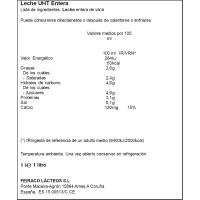 Leche entera FEIRACO, brik 1 litro