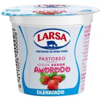 Yogur desnatado sabor fresa LARSA, tarrina 125 g
