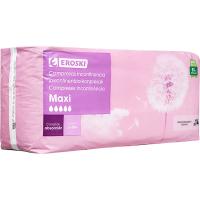Compresa de incontinencia maxi EROSKI, paquete 14 uds Compresa de incontinencia maxi EROSKI, paquete 14 uds
