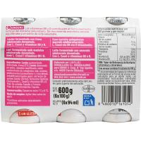 Lcasei 0% fresa EROSKI, pack 6x100 ml