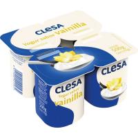 Yogur de vainilla CLESA, pack 4x125 g