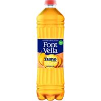 Agua con zumo tropical FONT VELLA, botella 1,15 litros
