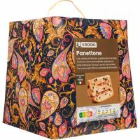 Panettone crema tiramisú y pepitas chocolate EROSKI, caja 750 g