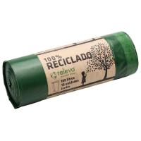 Bolsa de basura 100% reciclada 100 l. RELEVO, paquete 10 uds
