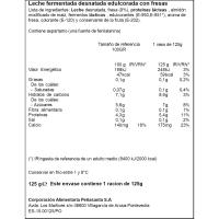 Yogur desnatado con fresa LARSA, tarrina 125 g