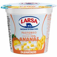 Yogur desnatado con piña LARSA, tarrina 125 g