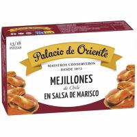 Mejillón en salsa de marisco PALACIO DE ORIENTE, lata 115 g Mejillón en salsa de marisco PALACIO DE ORIENTE, lata 115 g