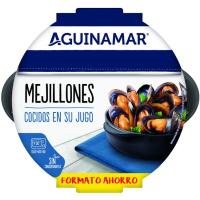 Mejillones cocidos en su jugo AGUINAMAR, bandeja 900 g