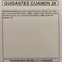 Guisantes con jamón, al peso, compra mínima 250 g
