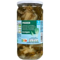 Acelgas bajas en sal EROSKI, frasco 425 g