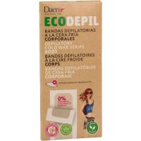 Bandas corporales a la cera fría ecodepil DAEN, caja 16 uds