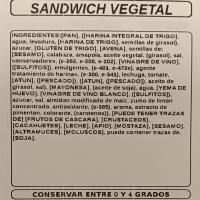 Sandwich vegetal, 1 ud