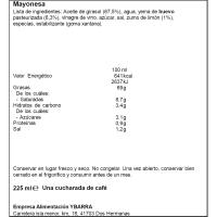 Mayonesa YBARRA, frasco 225 ml