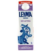 Leche sin lactosa desnatada LEYMA, brik 1 litro