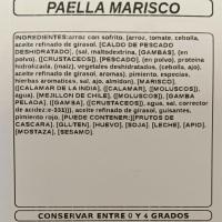 Paella de marisco (20% marisco), al peso, compra mínima 250 g