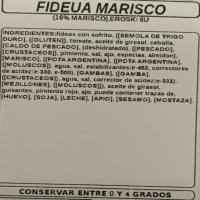 Fideuá de marisco, al peso, compra mínima 250 g