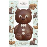 Oso de chocolate con leche pintado SIMÓN COLL, 1 ud, 165 g