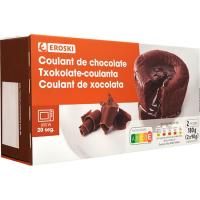 Coulant de chocolate EROSKI, pack 2x90 g