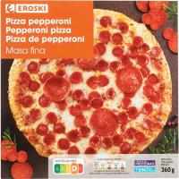 Pizza pepperoni EROSKI, caja 345 g