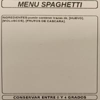 Menú individual: spaghetti boloñesa