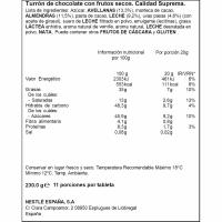 Turrón de frutos secos extrafino NESTLÉ, tableta 230 g
