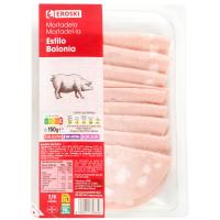 Mortadela estilo Bolonia EROSKI, bandeja 150 g