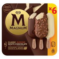 Helado classic, almendrado, blanco MAGNUM, 6 uds, caja 432 g Helado classic, almendrado, blanco MAGNUM, 6 uds, caja 432 g