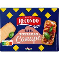 Tostadas canapé cuadradas RECONDO, caja 100 g Tostadas canapé cuadradas RECONDO, caja 100 g