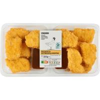 Nuggets extracrujientes con salsa BBQ EROSKI, bandeja 320 g Nuggets extracrujientes con salsa BBQ EROSKI, bandeja 320 g