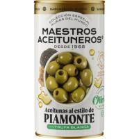 Aceituna estilo piamonte trufa blanca M.ACEITUNEROS, lata 150 g