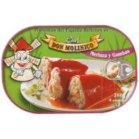 Pimiento piquillo relleno de merluza-gambas MOLINICO, lata 260 g