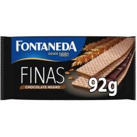 Barquillo de chocolate negro FONTANEDA FINAS, paquete 92 g Barquillo de chocolate negro FONTANEDA FINAS, paquete 92 g