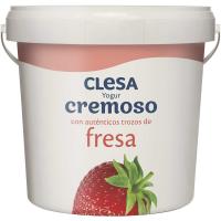 Yogur cremoso de fresa CLESA, cubeta 900 g