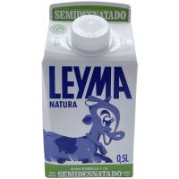 Leche semidesnatada LEYMA, brik 50 cl