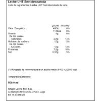 Leche semidesnatada LEYMA, brik 50 cl
