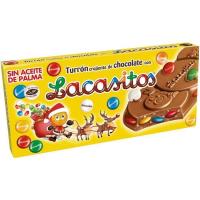 Turrón de chocolate con lacasitos LACASA, caja 200 g