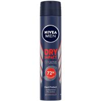Desodorante para hombre Dry impact NIVEA MEN, spray 200 ml
