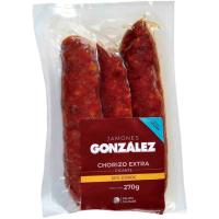 Chorizo extra picante 50% duroc JAMONES GONZÁLEZ, sarta 270 g