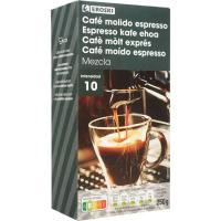 Café molido expreso mezcla EROSKI, paquete 250 g