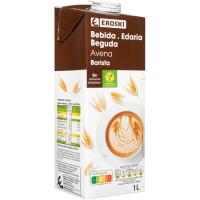 Bebida vegetal de avena barista EROSKI, brik 1 litro