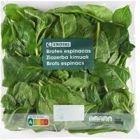 Brotes de espinaca EROSKI, bolsa 100 g