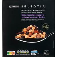 Muesli crujiente chocolate c/ leche y negro SELEQTIA, caja 500 g