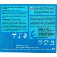 Guante de latex desechable Talla M EROSKI, caja 40 uds Guante de latex desechable Talla M EROSKI, caja 40 uds