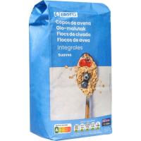 Copos de avena integrales suaves EROSKI, paquete 500 g