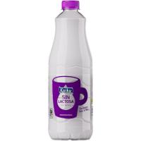 Leche semidesnatada sin lactosa KAIKU, botella 1,5 litros